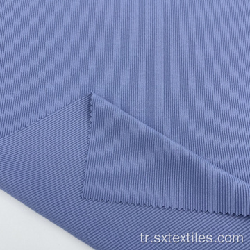 Saf renk polyester karışık serin pamuk kaburga tekstil